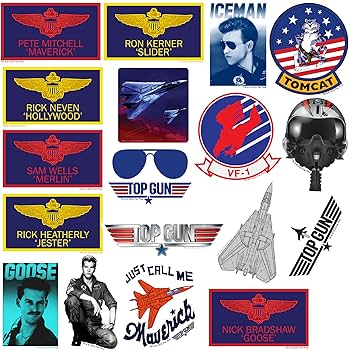 Amazon.com: Top Gun Vinyl Large Deluxe Stickers Variety Pack