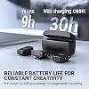 FIFINE Wireless Collar Microphone for iPhone/Android/Tablet, Noise Canceling Collar Wireless Microphone System for Video Recording, Compatible with DSLR Camera for Vlog, Interview, Streaming-M9