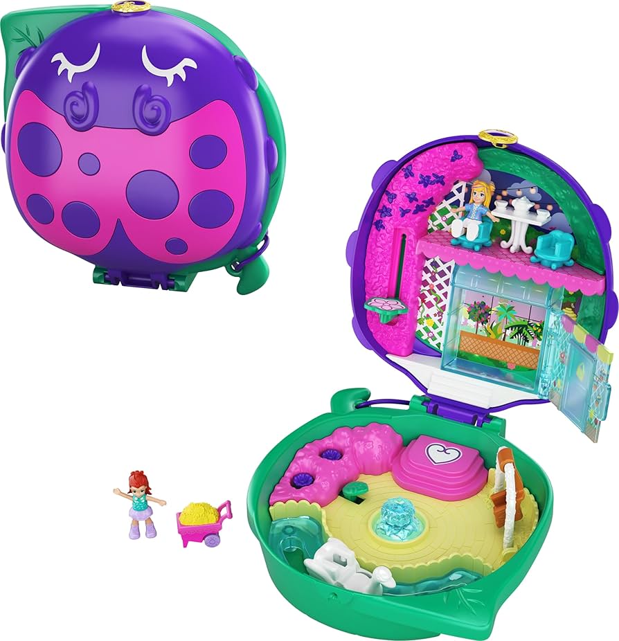 Polly Pocket GKJ48 Lil' Ladybug Garden Compact [Amazon Exclusive] :  Amazon.co.uk: Toys & Games