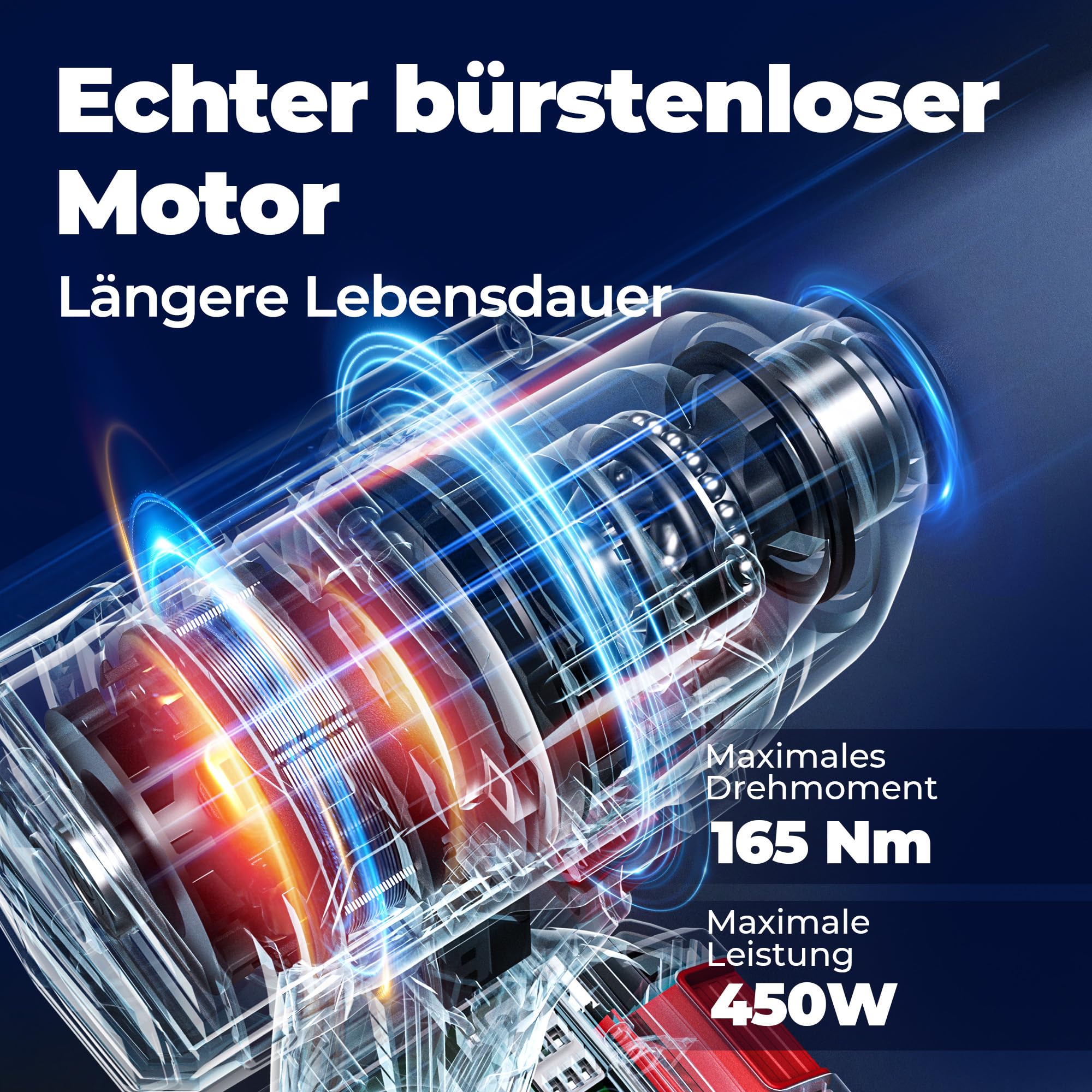 Dong Cheng Brushless Akku-Schlagschrauber 20V, 165Nm, Softstart & Selbstschneidmodus, 3-Gang, LED, inkl. 2.0 Ah Akku & Ladegerät, Bit-Set + Stecknuss-Set，ideal für Holz, Metall, Heimwerker