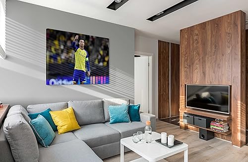 Miniatura 6 de SpiritualHands Cristiano Ronaldo - Lienzo decorativo para pared, diseño de superestrella de fútbol, colorido Ronaldo Soccer Home Room, póster