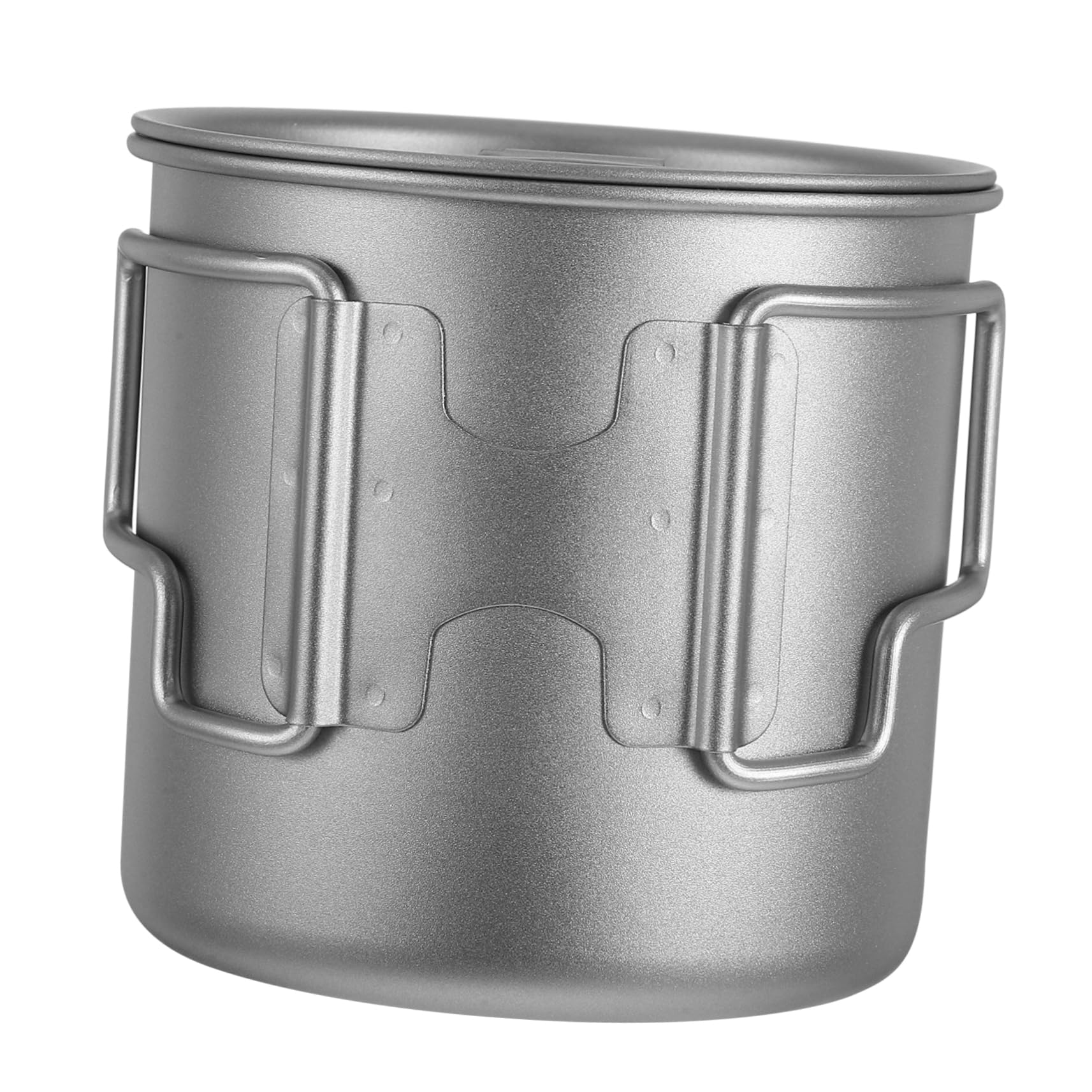 Titan Kaffeebecher mit Klappbarem Griff Leicht und Tragbar Camping Wasserbecher mit Deckel und Aufbewahrungstasche für Outdoor Picknicks und Reisen