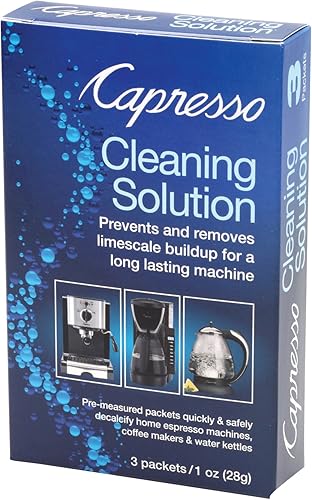 Capresso 64013 Solución de limpieza 3 paquetes 1 oz 28g el embalaje puede variar Azul Pequeño