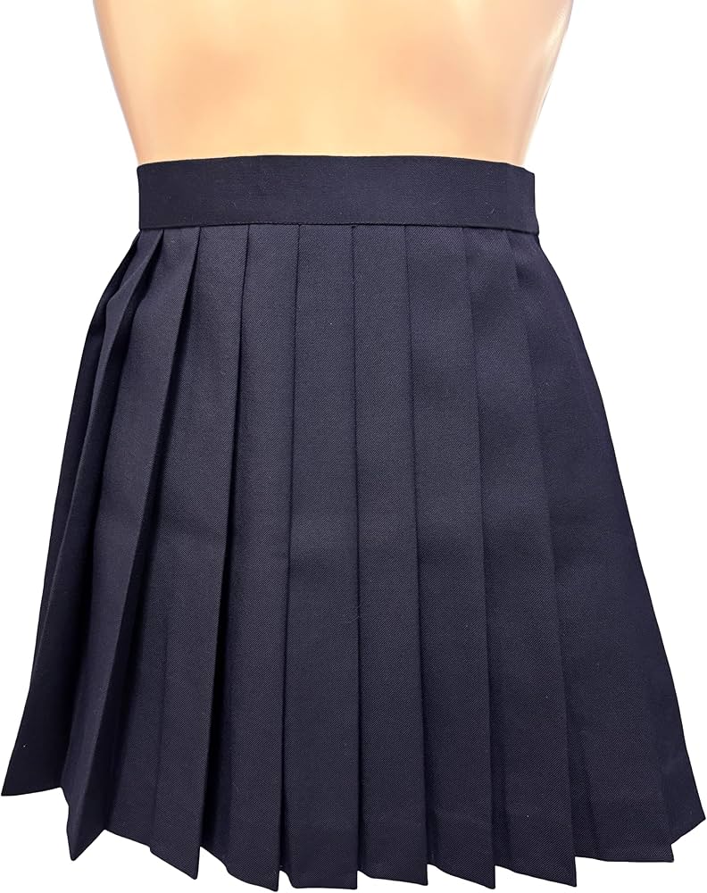 【recha】ダークネイビー プリーツミニスカート Amazon.co.jp: [コスメイト] 無地スカート ミニスカート プリーツ