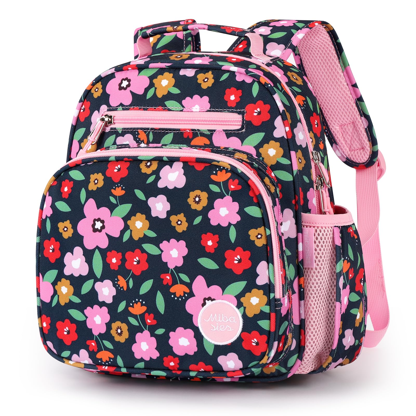 mibasies Toddler Backpack for Girls 2-4: Preschool Kindergarten Backpack - Cute Kids Backpacks for Girls - Flower