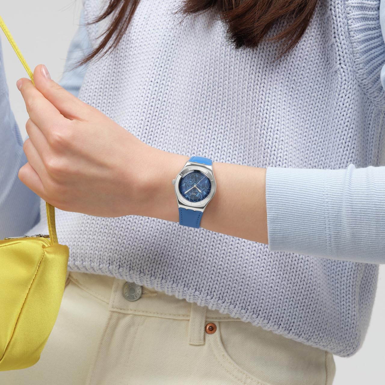 Swatch Reloj de Cuarzo Unisex de Acero Inoxidable