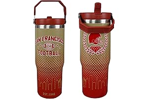 Steel Tumbler with Vertical Handle for 2024 Sport Fan Ice Flow Flip...