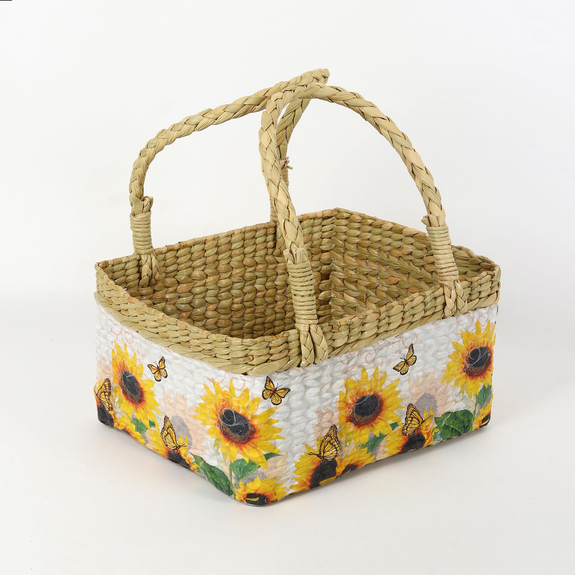 Habere India-All The Cultures Fabricating India Gift Hamper Baskets | Clothes Basket | Baby Hamper (Design 21 - L26xW21xH13 cm) 1