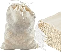 Vista 8 de TUZAZO Bolsas de Té Reutilizables - Paquete de 24 Bolsas de Gasa de Algodón Natural Sin Blanquear de Muselina Tipo Saquito para Colar Café Té e