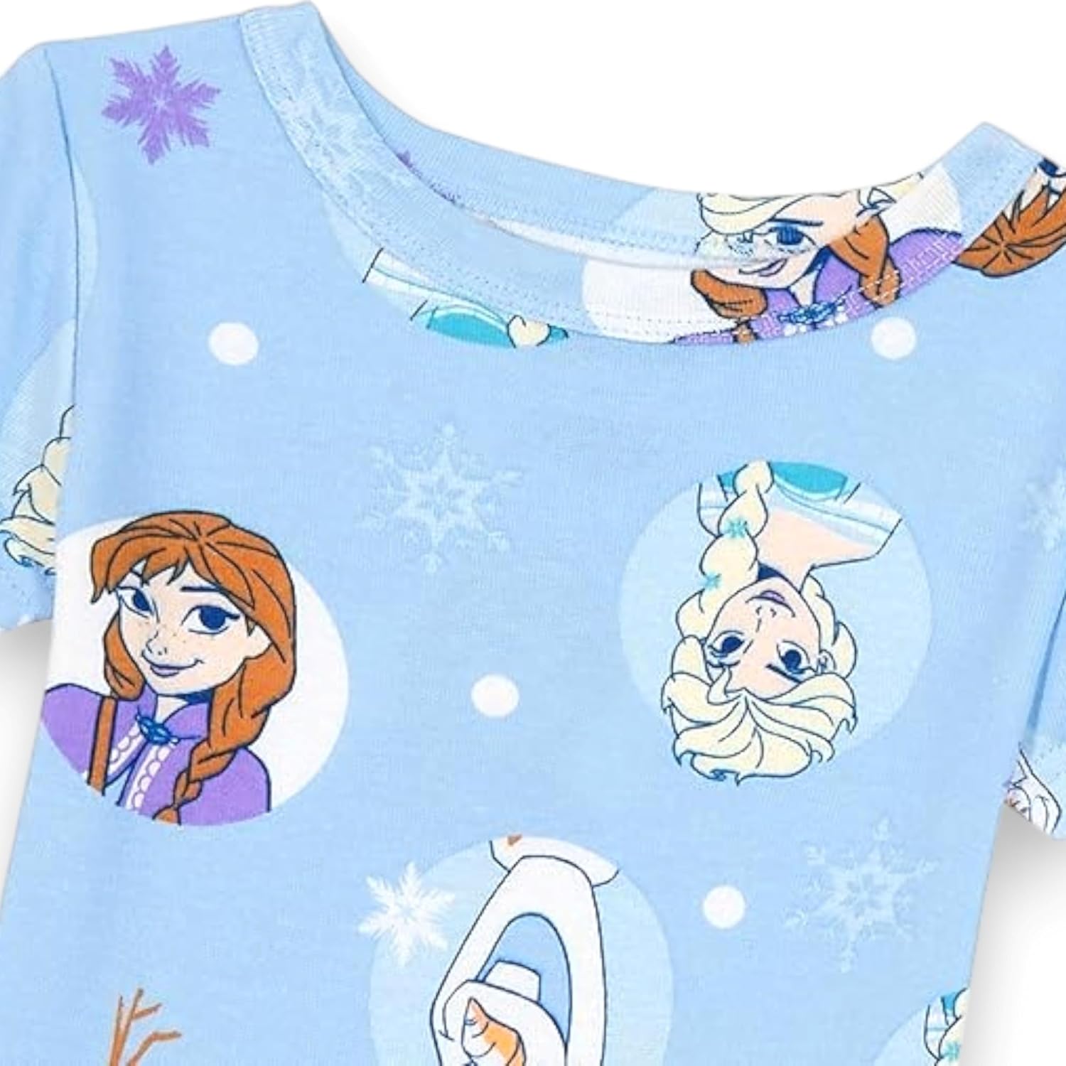 Disney Girls' Princess 4-Piece Cotton Matching Pajama Set, Soft & Cute for Kids
