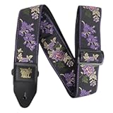 Ernie Ball Classic Jacquard Guitar&sol;Bass Strap - Lavender Blossom