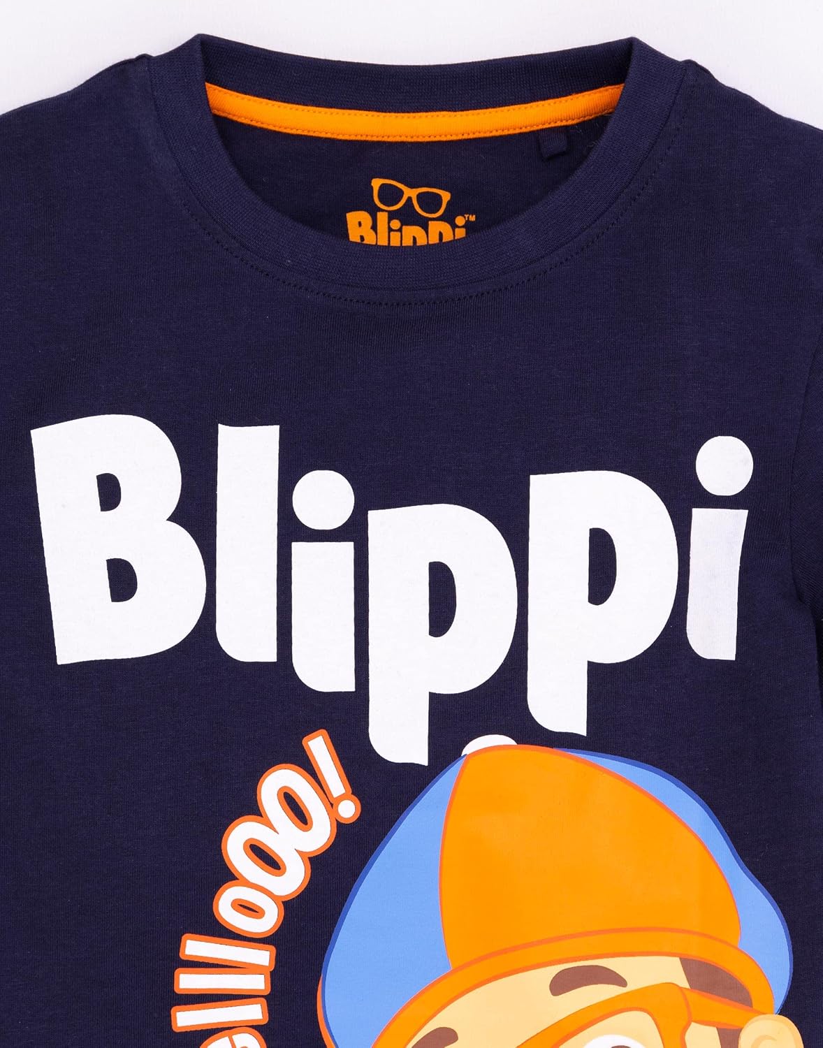 Blippi T-Shirt Kids Boys Toddlers Cartoon Navy Short Sleeve Top
