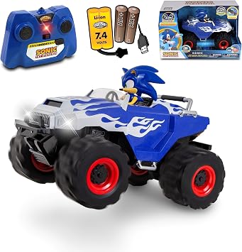 NKOK Sonic Racing CrossWorlds Sonic RC Monster Truck Car, 2.4GHz