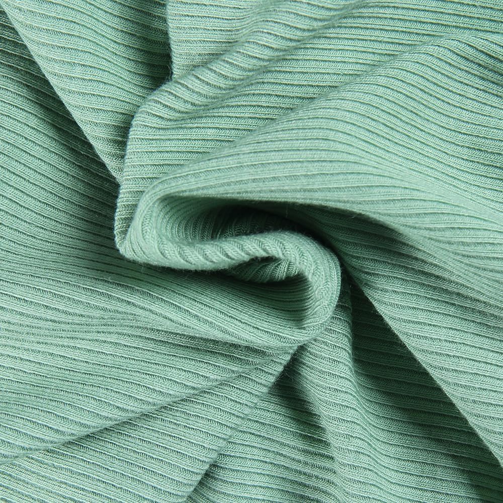 Roselux Womens Long Sleeve V Neck Ribbed Knit Fitted Casual Tops Tee Slim Basic Shirt - Image 2