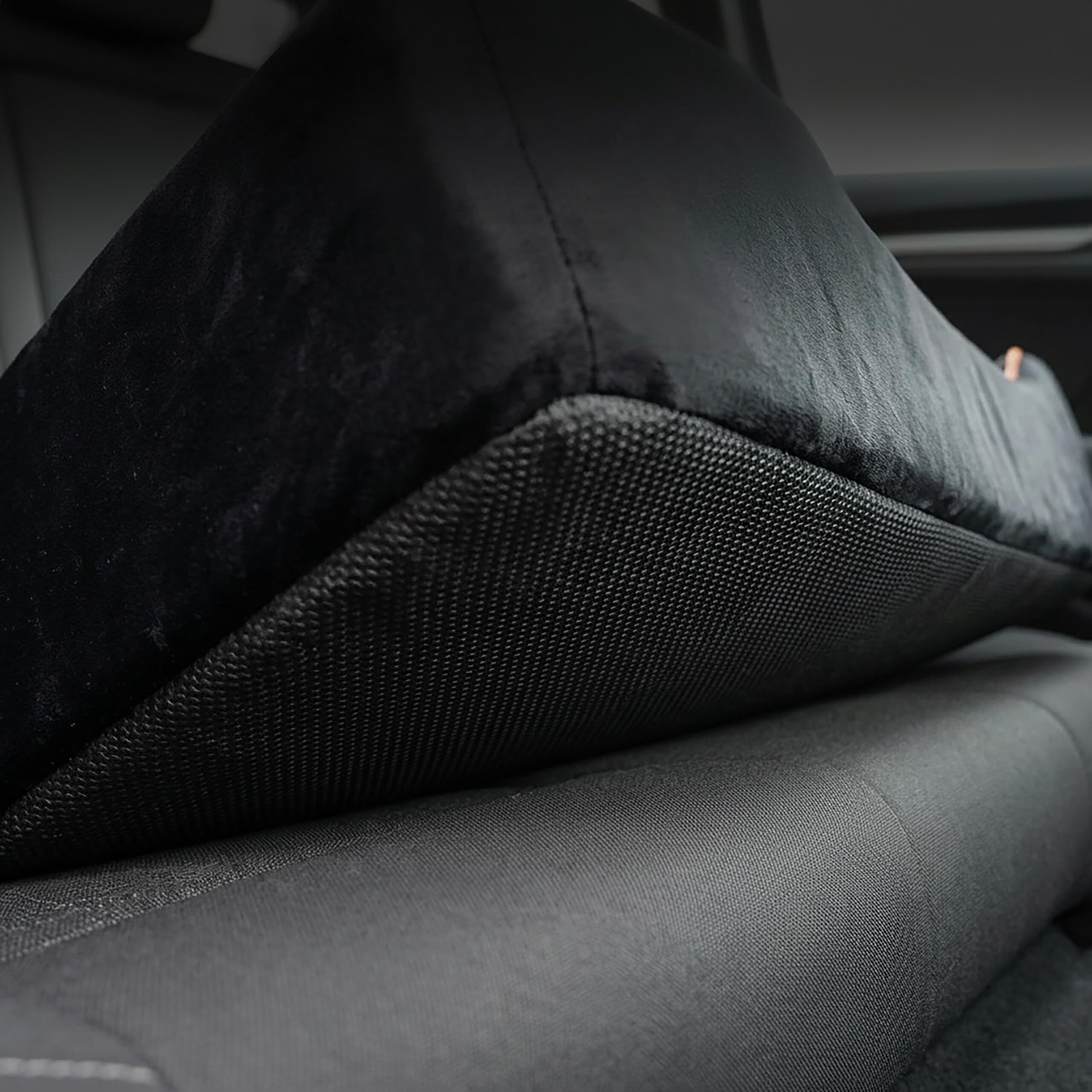 Relaxdays Asiento de Coche para Perros, Maletero y Asiento Trasero, Negro | perros grandes de hasta 60 kg, XXL, protección para el maletero, dimensiones: (Al x An x Fon) 20 x 110 x 50 cm