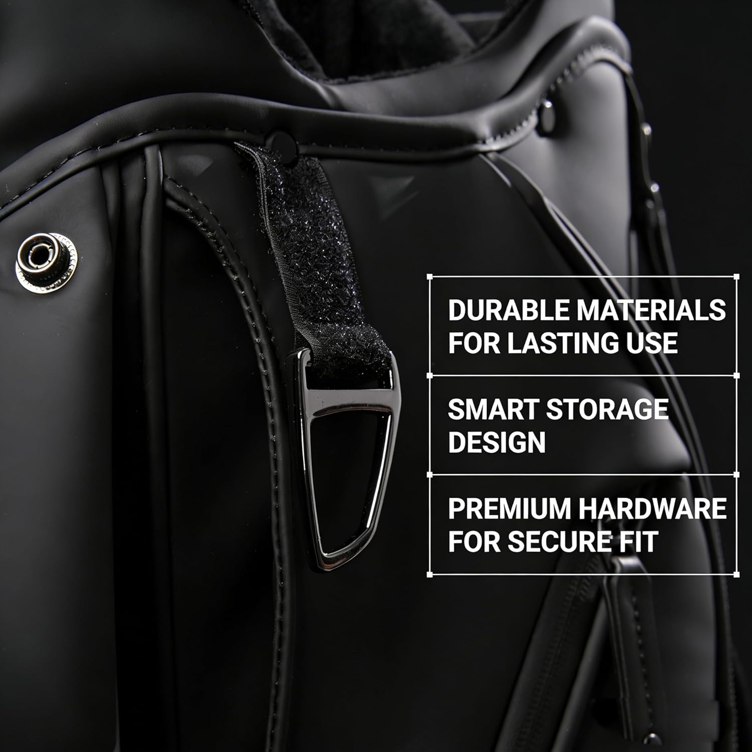 14-Way Golf Cart Bag - Waterproof Synthetic Leather Golf Bag with Multiple Pockets, Durable Golf Club Bag for Men & Women, Available in Black, Blue, Gray