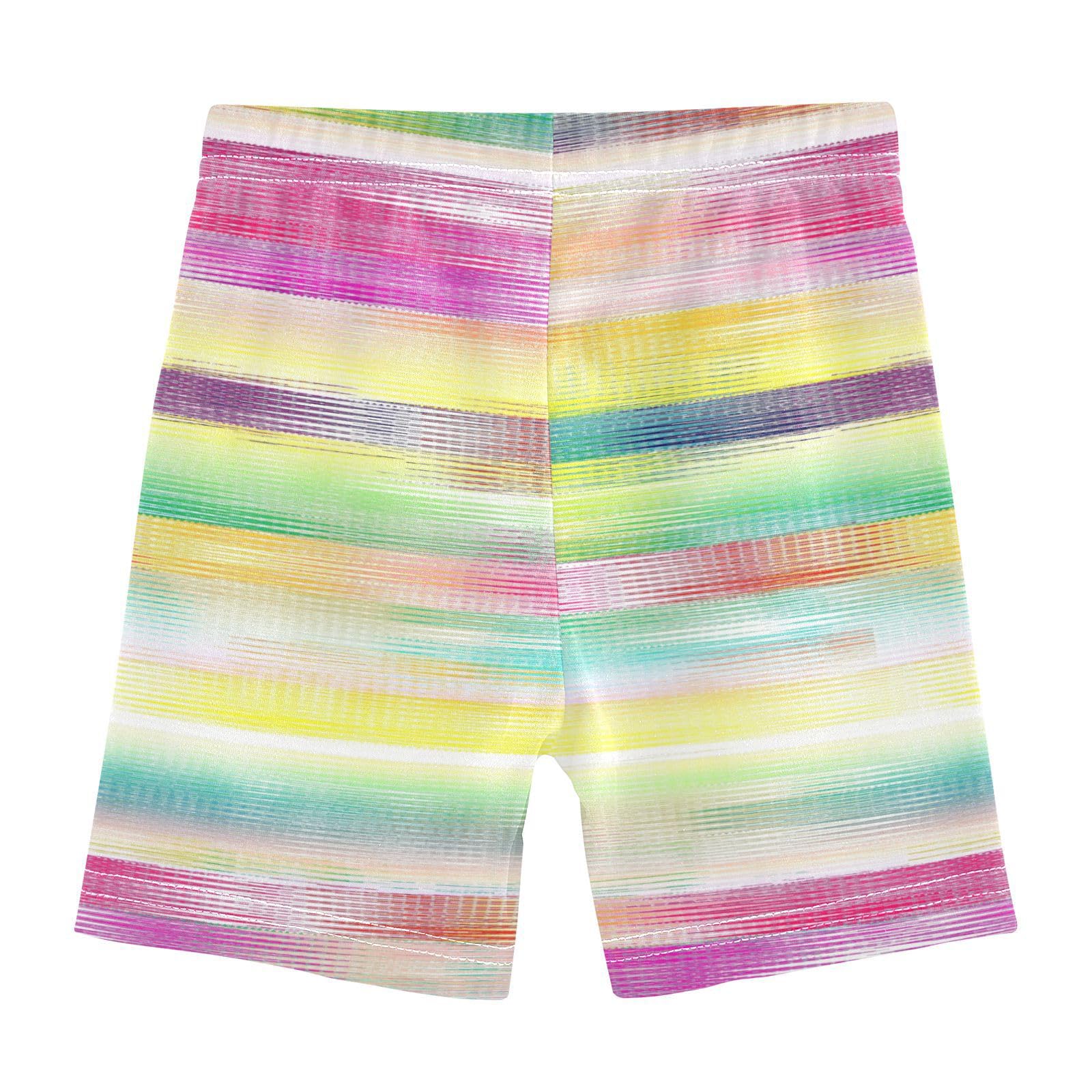 Caihoyu Girl Shorts Soft Cotton Compression Shorts Rash Guard Under Dress 10T Gradient