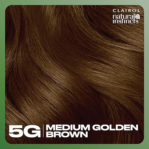 Miniatura 9 de Clairol Natural Instincts - Tinte de cabello demi-permanente, color castaño dorado medio (Medium Golden Brown) 5G, paquete de 3 unidad