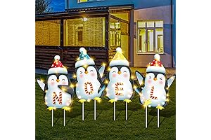 Charming Penguin Christmas Yard Decorations with Twinkling Lights