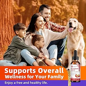 M inch Magnesium Glycinate Liquid, High Absorption Magnesium Liquid Drops with Cellulose Fiber, Bromelain, Vitamin B6, C, D, Zinc, Magnesium Supplement for Kids and Adults, Strawberry Flavor, 2 Pack