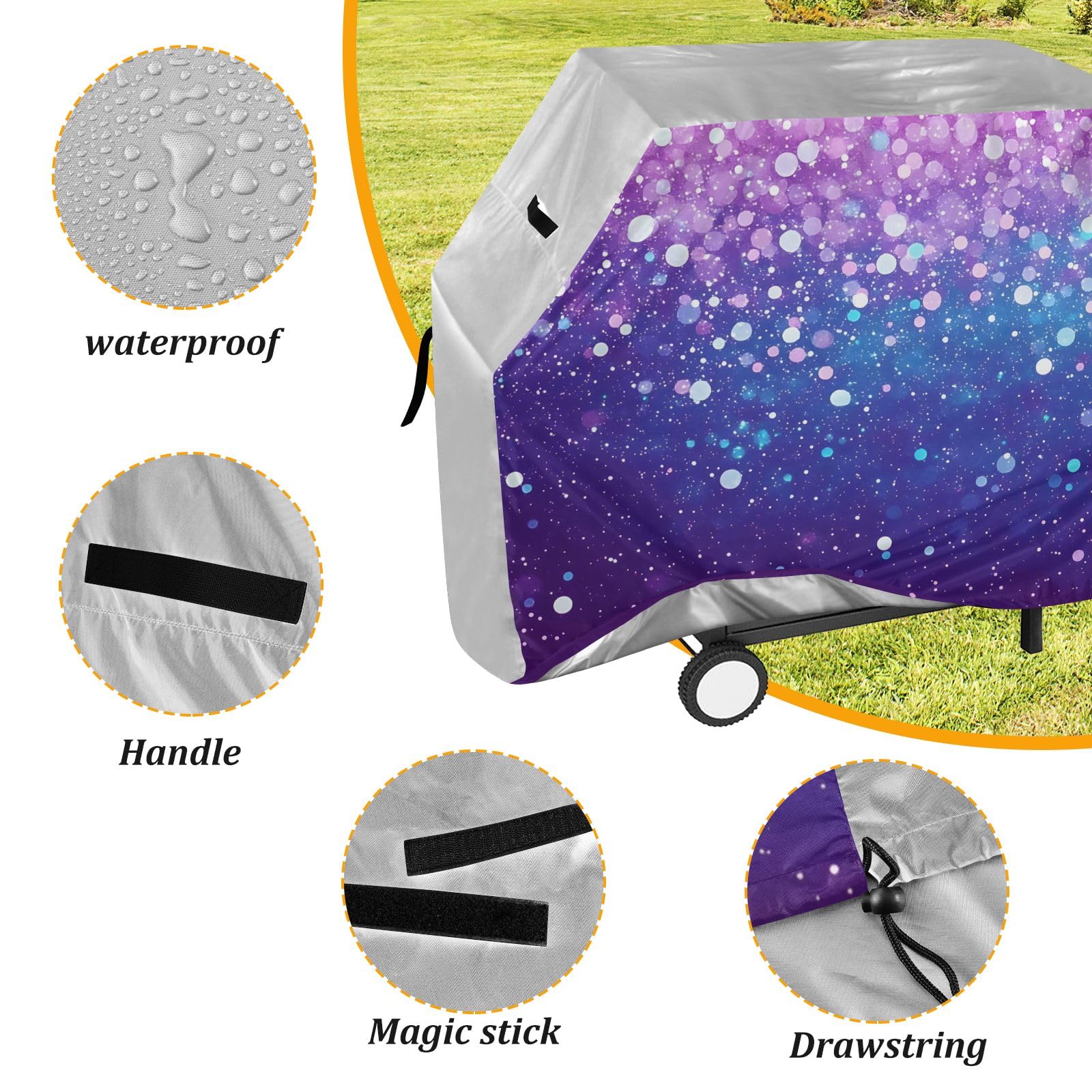Spotted Bokeh - Funda para barbacoa impermeable y resistente al aire libre