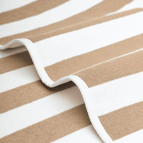 Miniatura 6 de American Soft Linen - Juego de toallas de baño, toalla de baño rayada, 30 x 60 pulgadas, 100% algodón