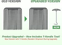Vista 7 de Gtongoko Trampoline Stakes, Trampoline Accessories, Ground Stakes Heavy Duty with T Hook, Ground Anchors, Rebar Stakes, High Wind Tent Anchors