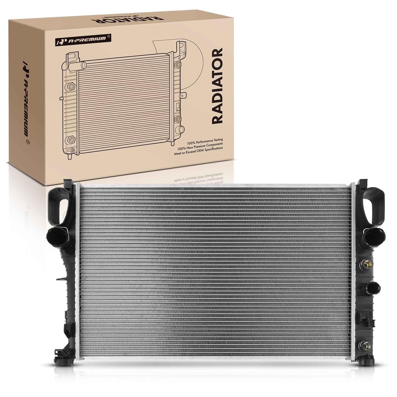 A-Premium Engine Coolant Radiator with Transmission Oil Cooler Compatible with Mercedes-Benz E320 2003-2006 E350 2006-2009 3.2L 3.5L, Automatic Transmission, Replace# 2115000102