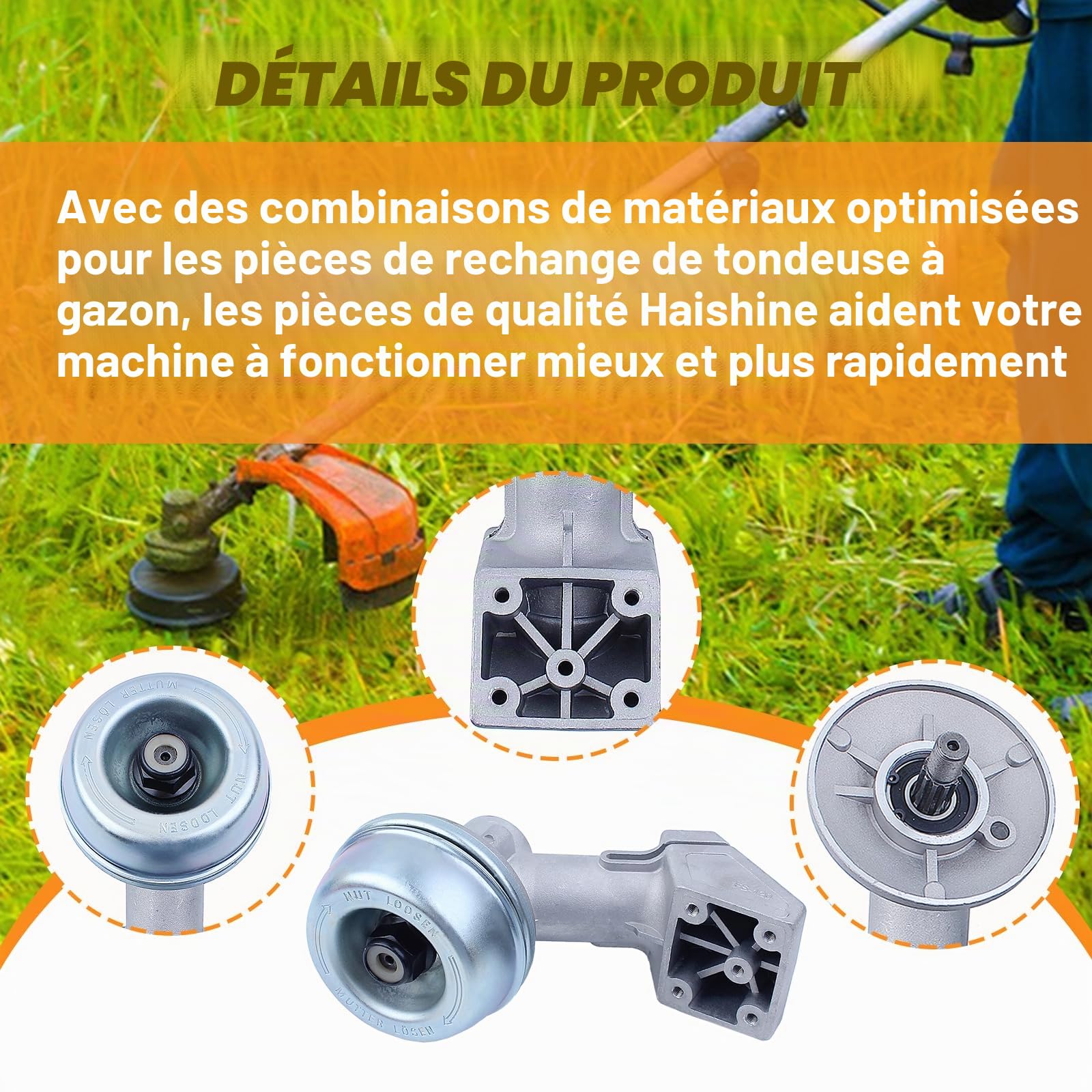 Boîte Tête d'Engrenage Débroussailleuse Vitesse Tondeuse pour STIHL FS120 FS130 FS200 FS250 FS90 FS100 FR130 FR220 FR350 FR450 FR480 FT100 Remplacer 4137 640 0100 4130 641 0300