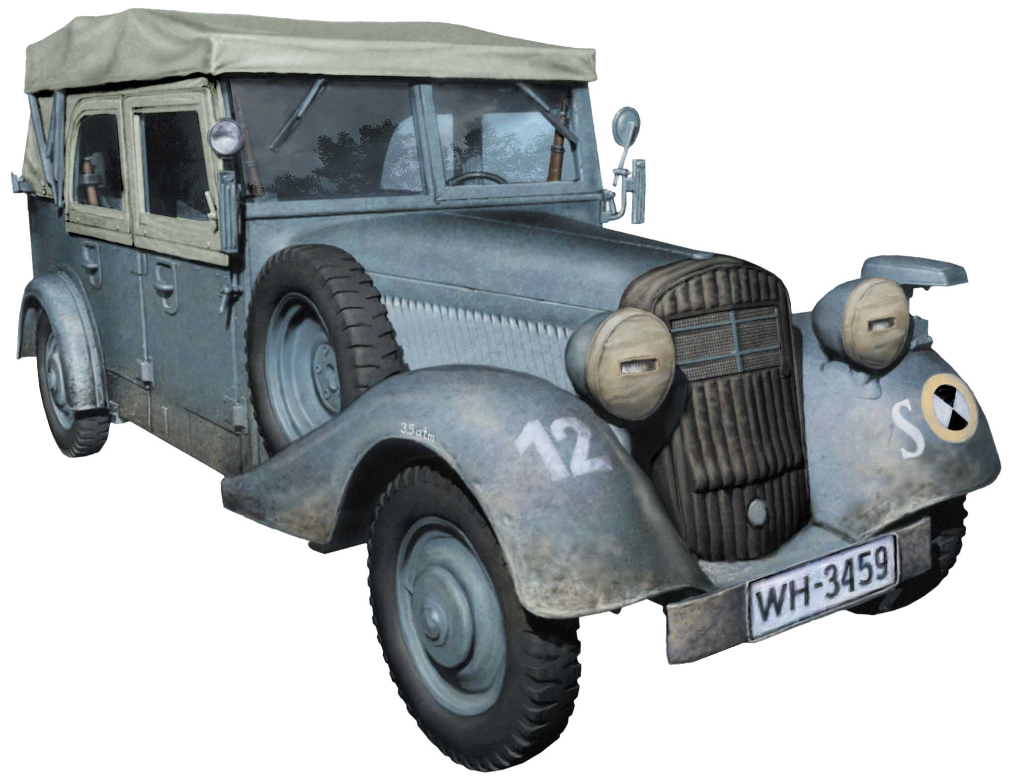 Master Box Models 1/35 Sd.Kfz. 1 Type 170VK German Military Staff Car