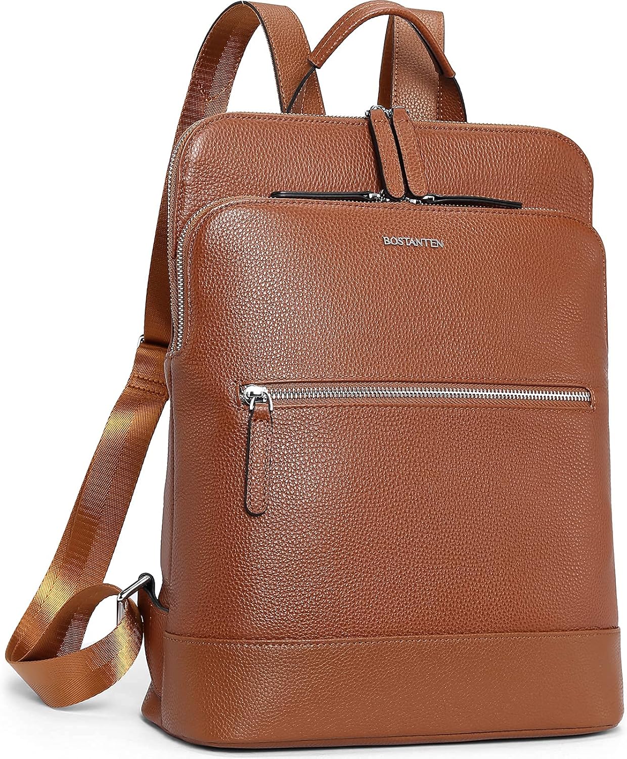 BOSTANTEN Leather Laptop Backpack for Women 15.6 inch Computer Bag Travel Work Daypack Large Size Bag - Image 7