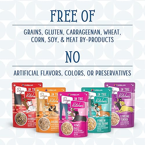 Miniatura 8 de Latas y bolsas de alimentos húmedos sin granos "Dogs in the Kitchen" de Weruva, Azul