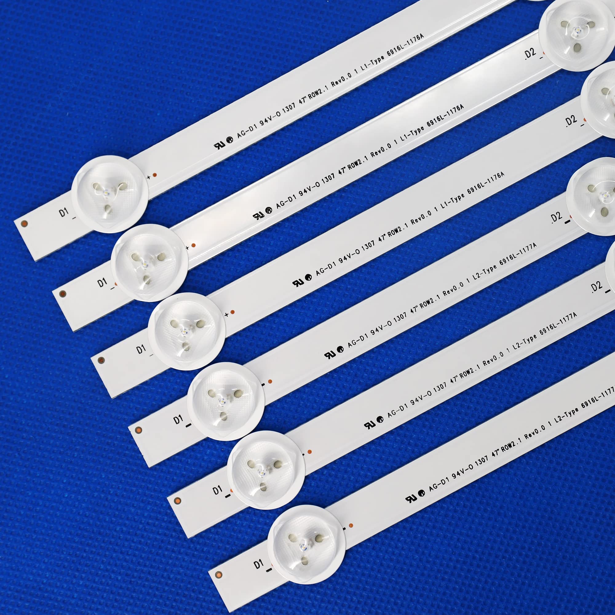 Kit 12 Barres LED Pour TV LG 47LN5400 - Références 6916L-1174A/1175A/1176A/1177A, Neuf