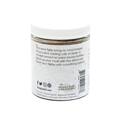 Miniatura 5 de Spice Hut - Mezcla orgánica de condimentos para fajita con sal, mezcla de especias fácil de usar para sabrosas fajitas mexicanas, taco, burrito,