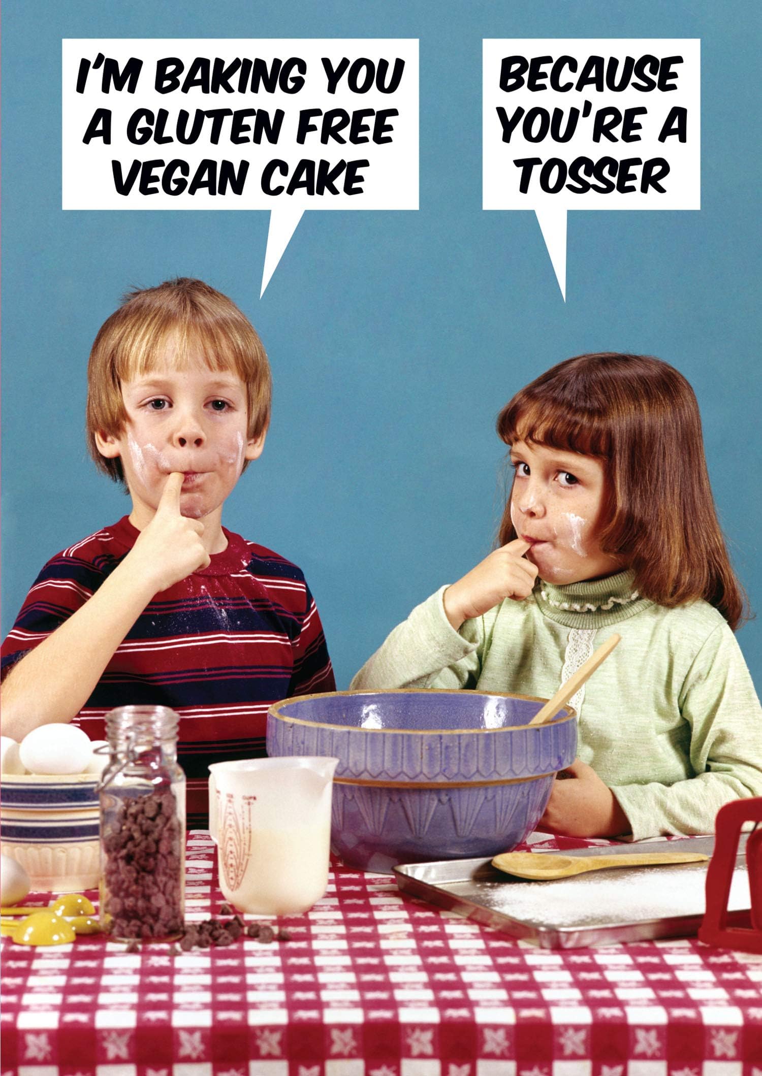 Dean Morris Cards I'm Baking You a Gluten Free Vegan Cake Funny Birthday Card - Cheeky Rude Greeting Card - Humour