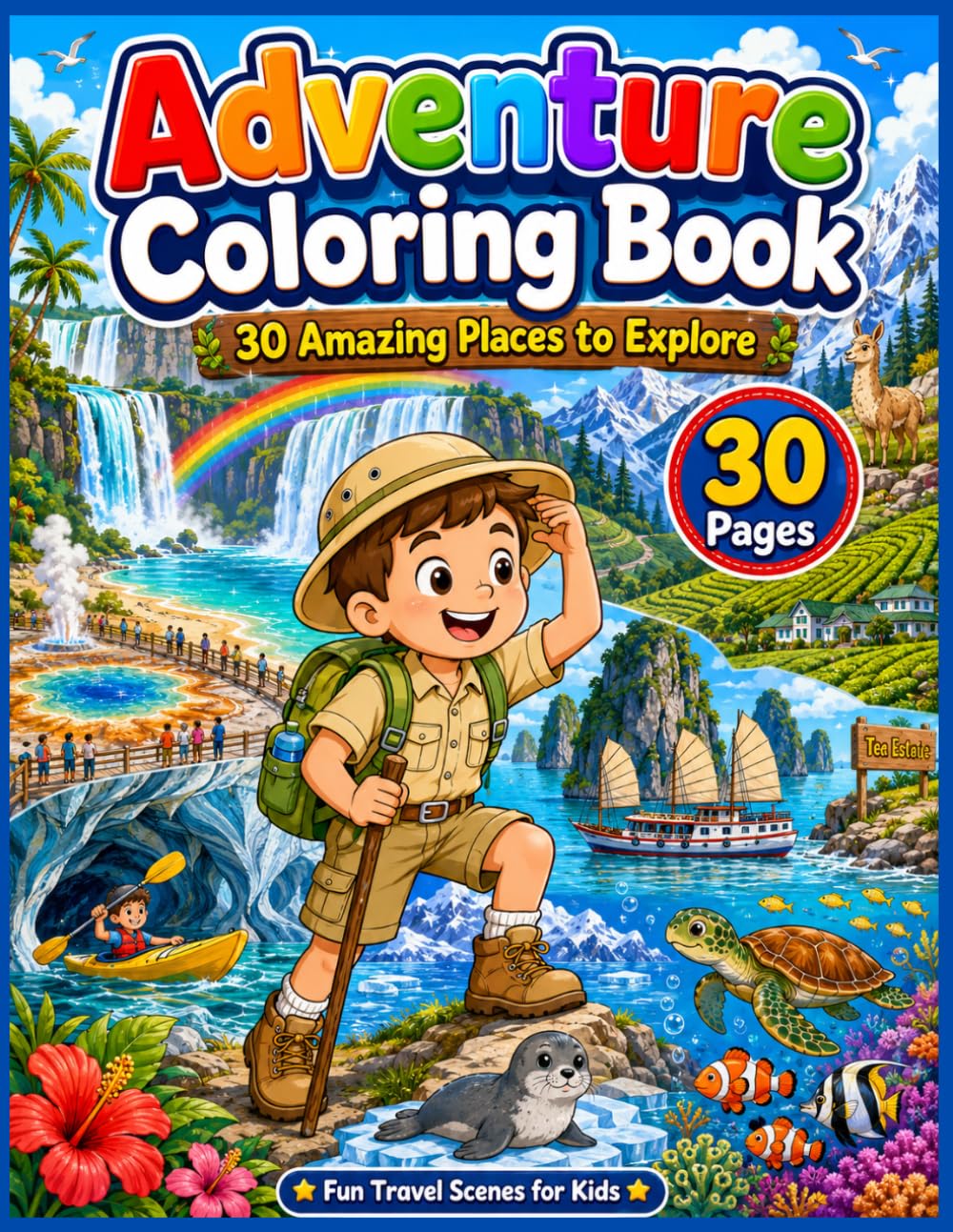 Around The World Adventure Coloring Book