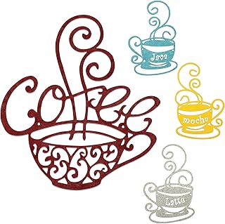 4 Pieces Metal Coffee Cup Wall Decor Wire Coffee Sign Cafe Themed Wall Art Vinta - Compare price