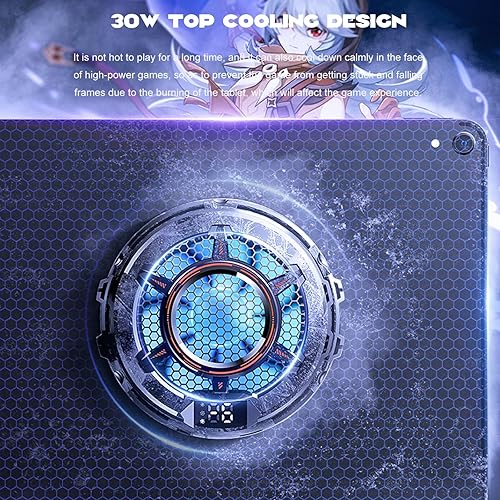 Miniatura 5 de Enfriador de tableta para iPad Surface Pro 30 W radiador súper potente ventilador magnético de enfriamiento del teléfono con 3 modos de