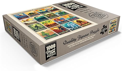 Miniatura 3 de MyPuzzle Mythical Creatures from Around The World, póster vintage, rompecabezas prémium de 1000 piezas para adultos