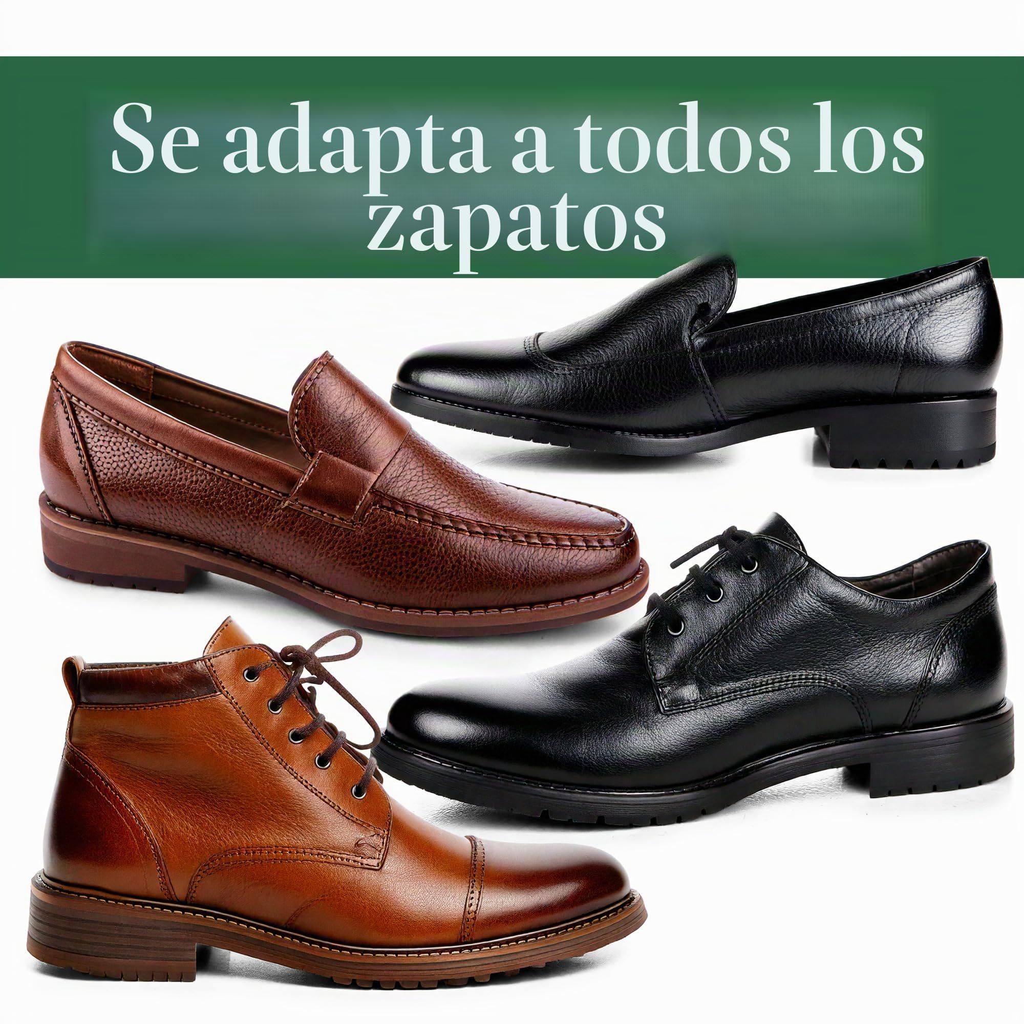 Sulpo 2 pares de talones para zapatos para hombres y mujeres - Plantillas de zapatos para mujer para levantar y levantar el talón, beige altura 5 mm, tamaño 41-46