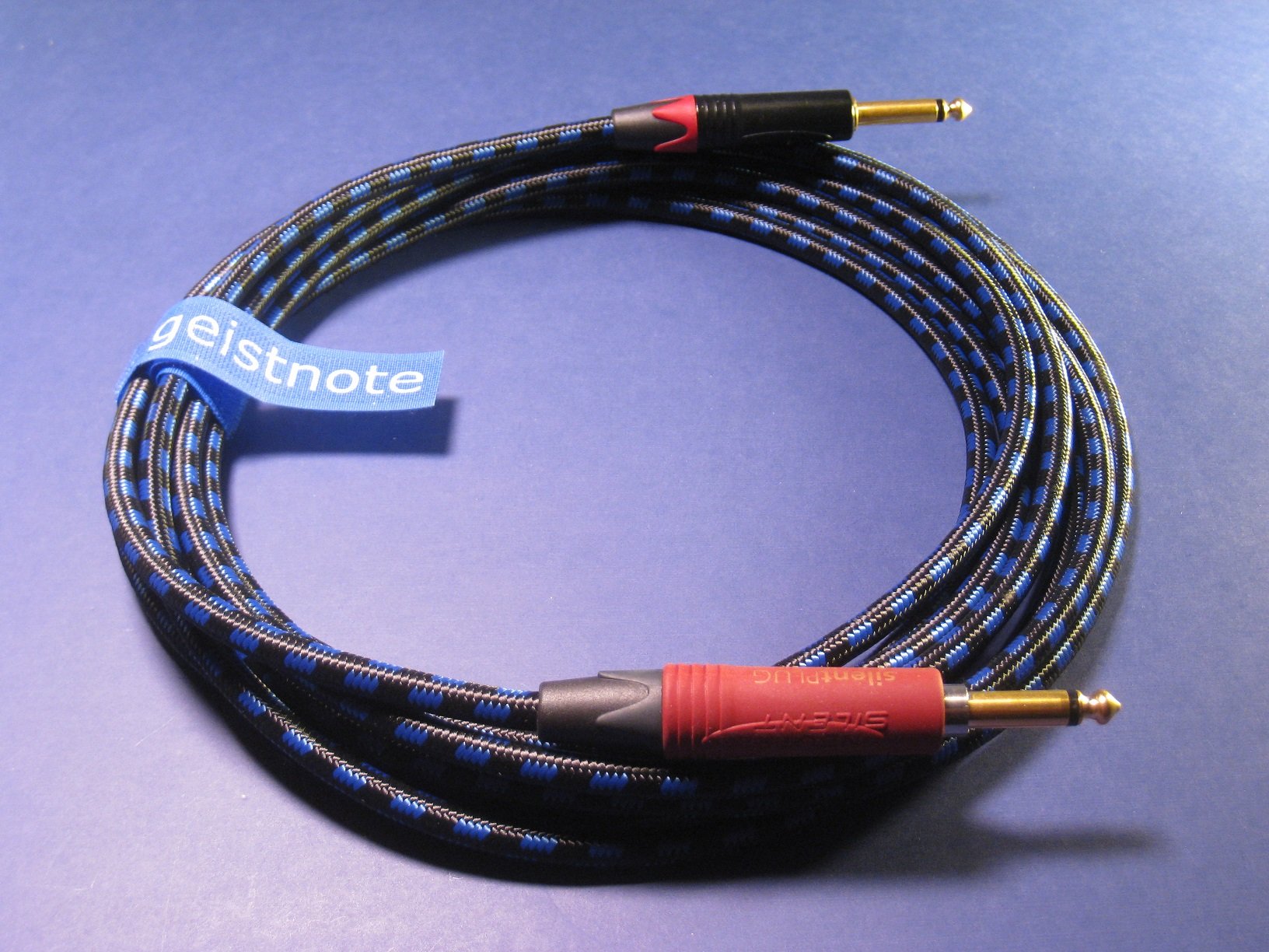 Evidence Audio Melody Instrument Cable with Neutrik Silent Plug and Gold Connectors 17 Ft (5 M) ~ Straight to Straight