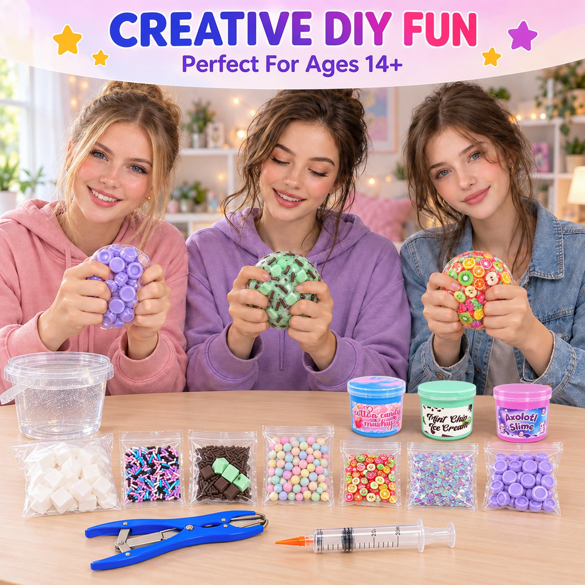 Funewest Squishy Selber Machen Set DIY Stressball Bastelset für Erwachsene