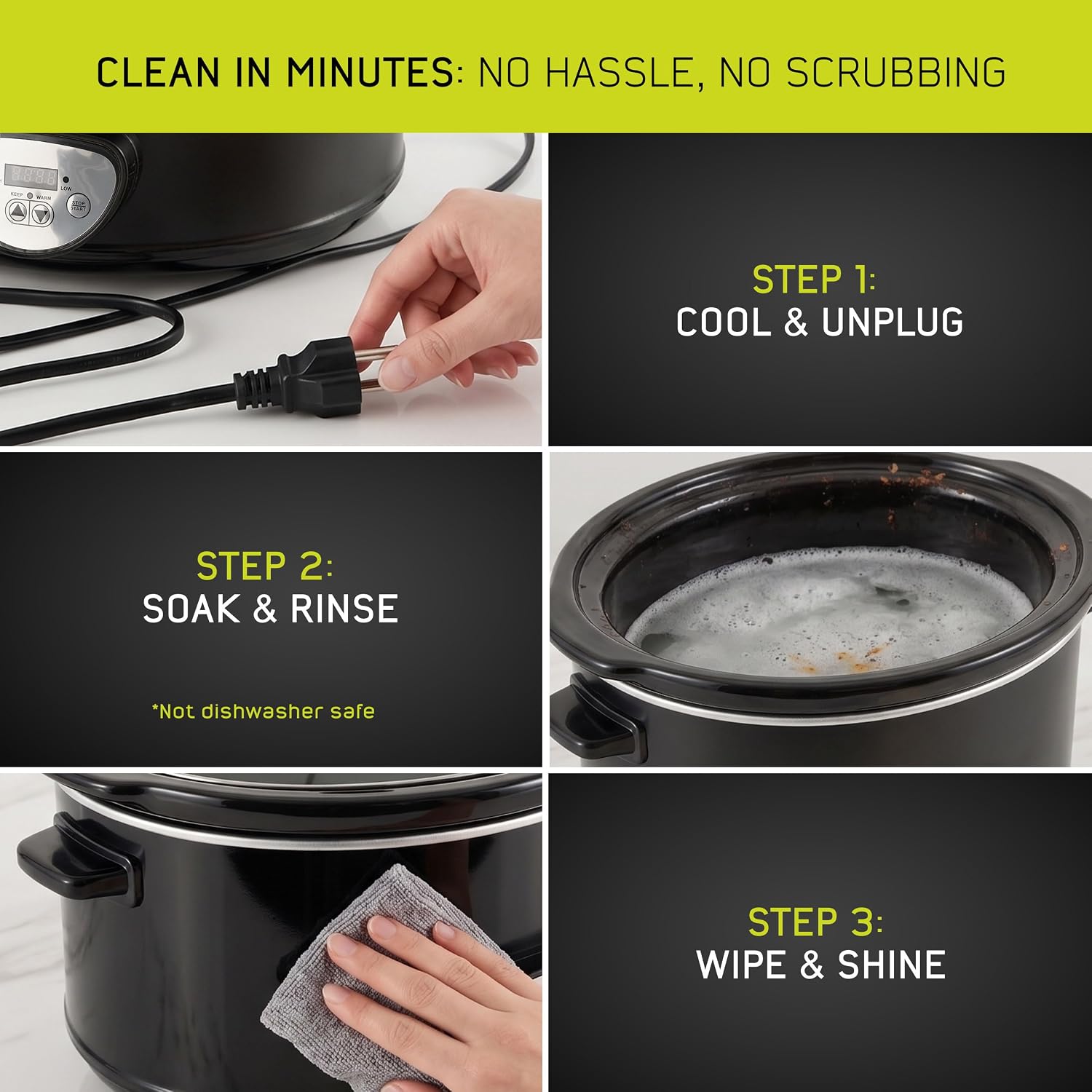 Universal (6.8 Quart) Programmable Slow Cooker – Digital Ceramic Slow Cooker with Removable Pot, Auto Keep Warm, Glass Lid & Cool-Touch Handles, Family Size Crock Pot