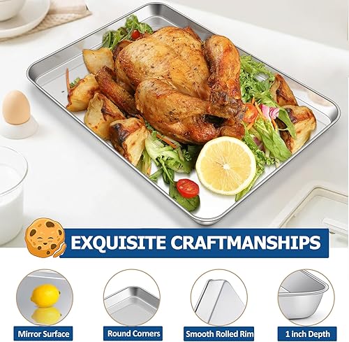 Miniatura 10 de TeamFarcharola para cocinar galletas de acero inoxidable rejilla de enfriamiento borde amplio fácil de limpiar apta para lavavajillas