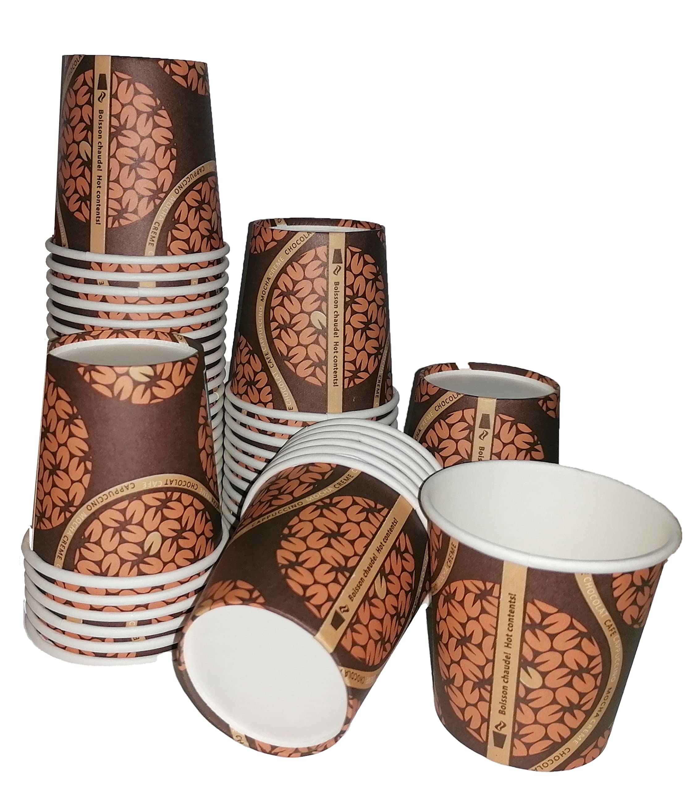 100/200/400/1000 120ml Lot de gobelets en carton pour café expresso - gobelets en papier, gobelet à café écologique en papier, jetables gobelets en papier biodégradables (1000)