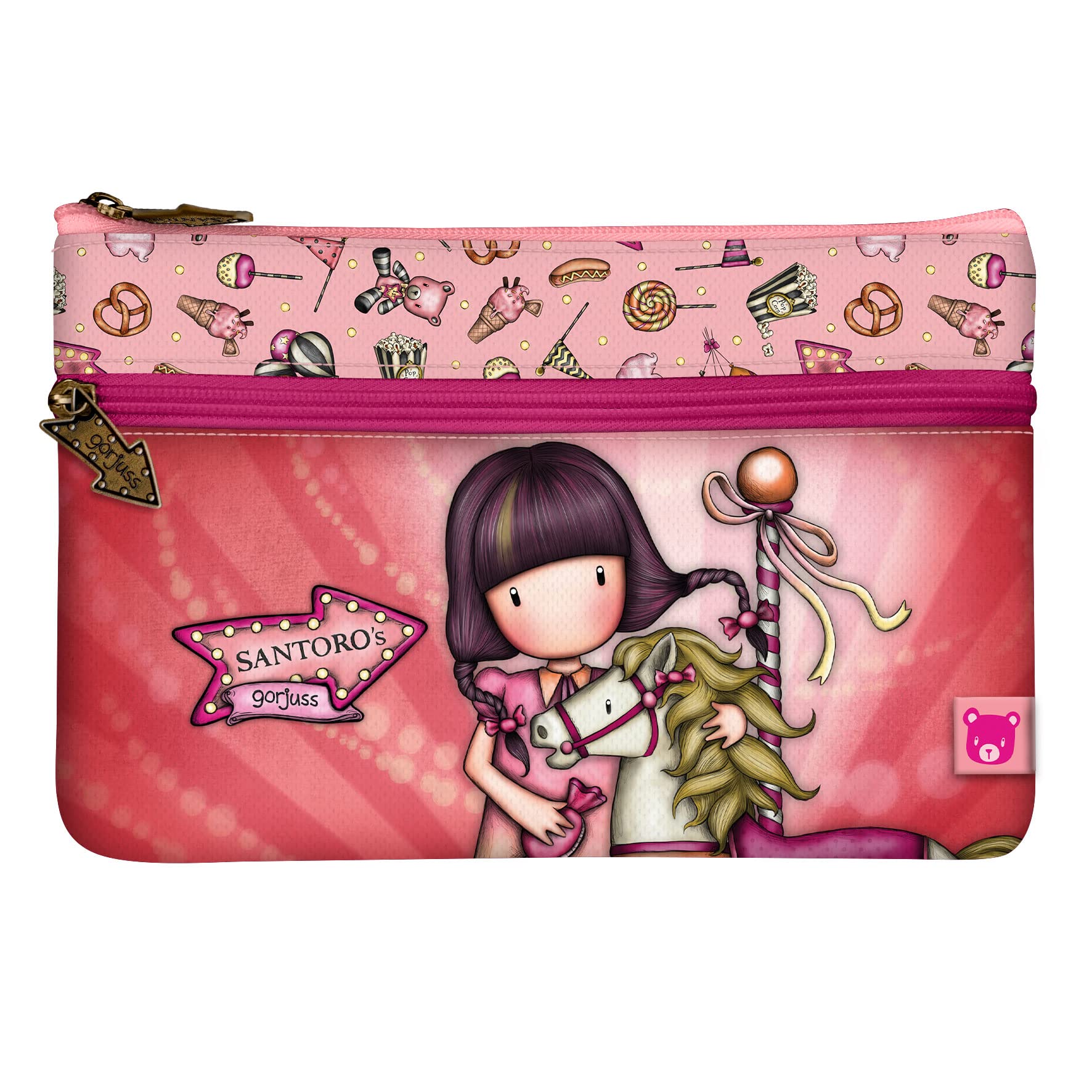 Santoro Gorjuss - Flat Pencil Case with Pocket - Carousel