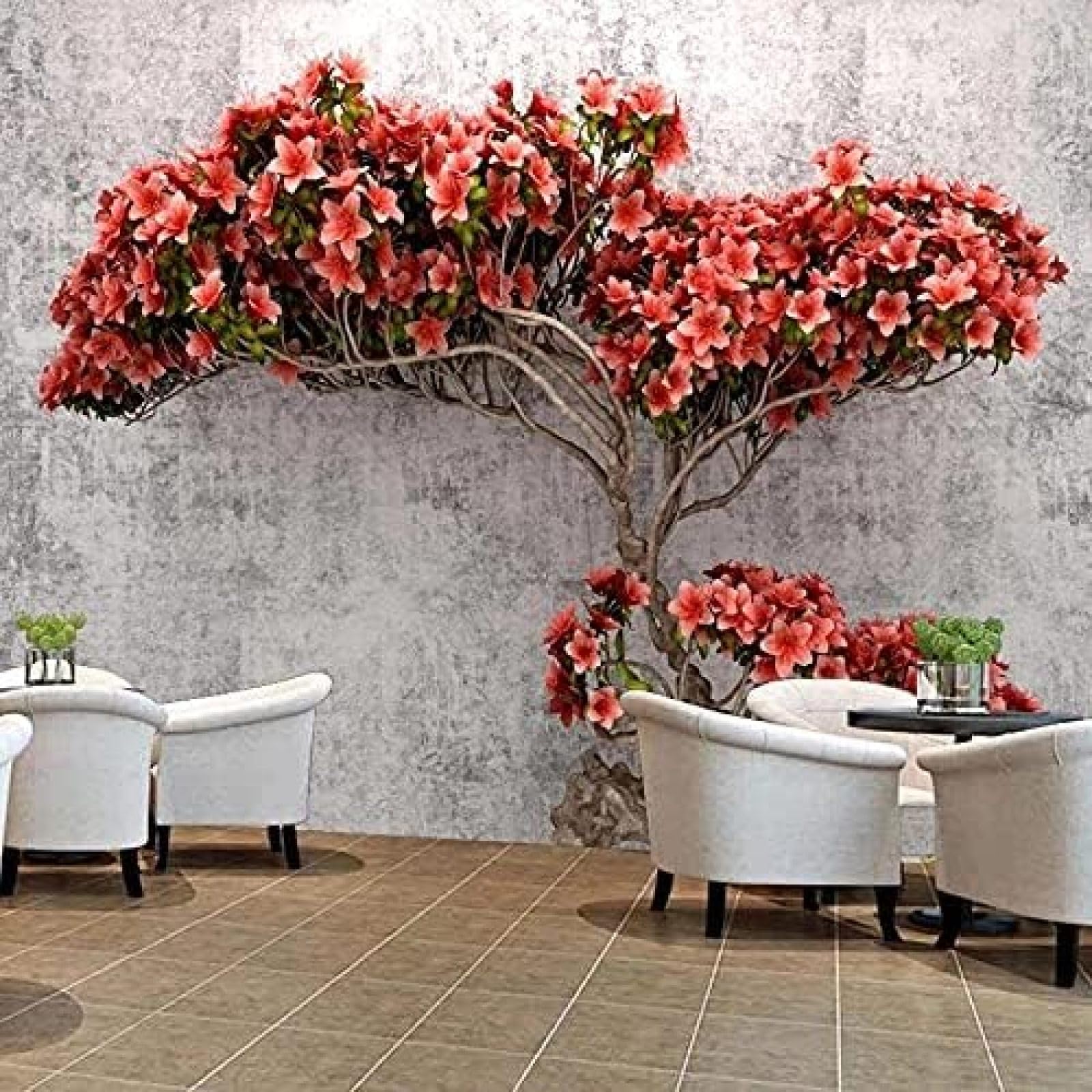Papier peint 3D arbre abstrait intissé salon chambre murale 150x105cm
