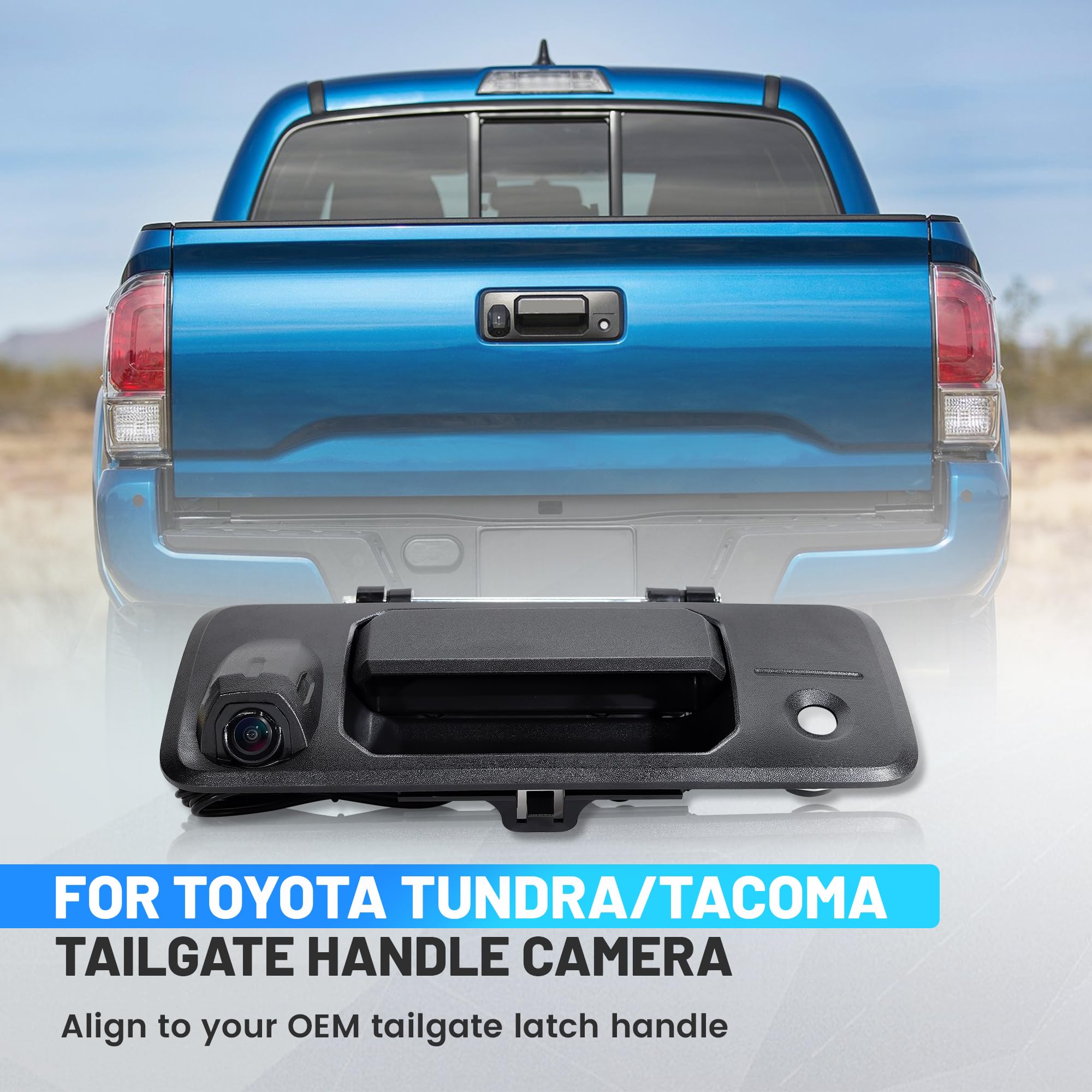 Tailgate Handle Backup Camera – 2014-2020 Tundra & 2016-2020 Tacoma, 150° Night Vision
