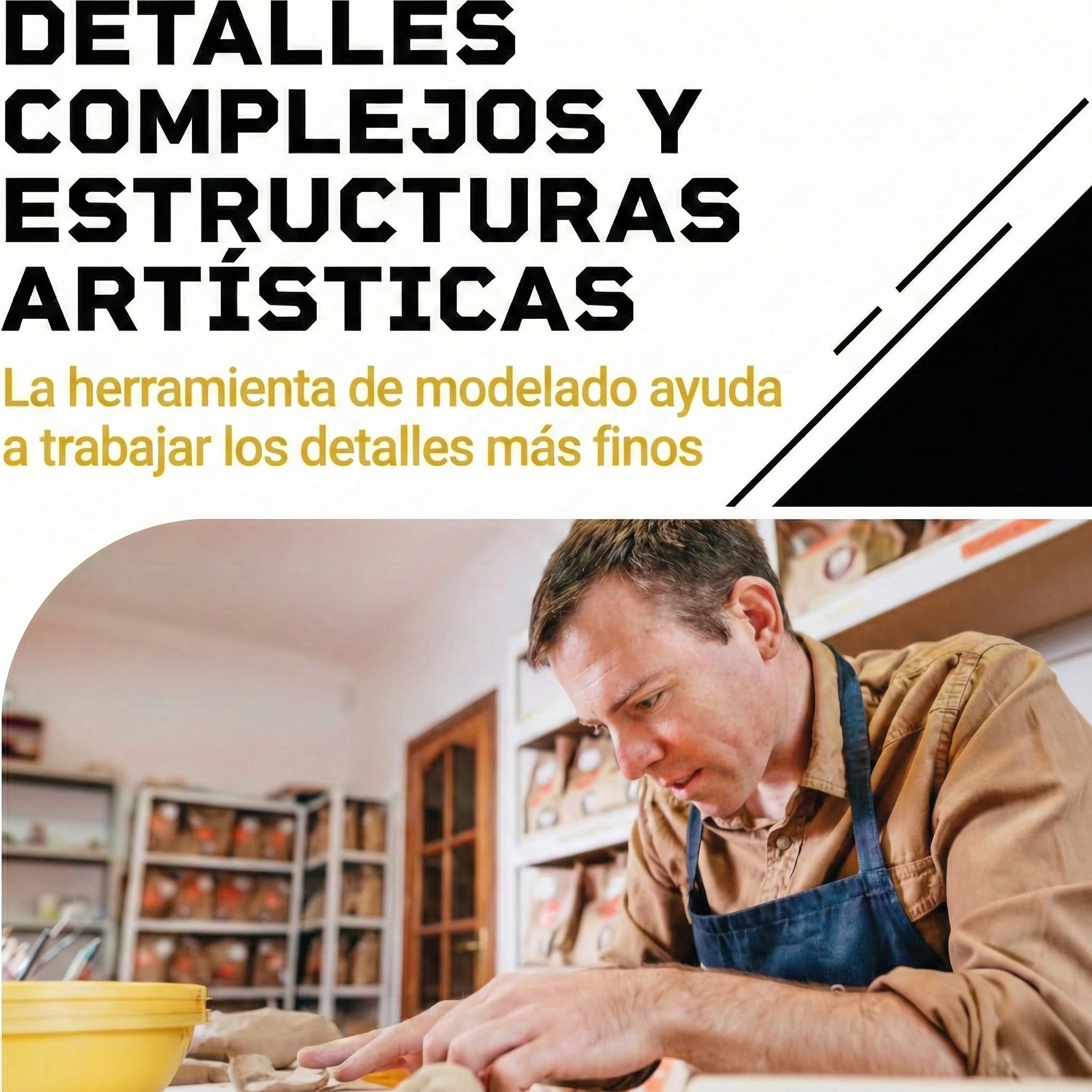 DIBYS Kit Arcilla Secado Al Aire Blanca Juego Alfarería con Herramientas de Modelado, Arcilla Blanca, Pinturas y Pinceles Kit Manualidades Adultos Kit de Cerámica para Modelar