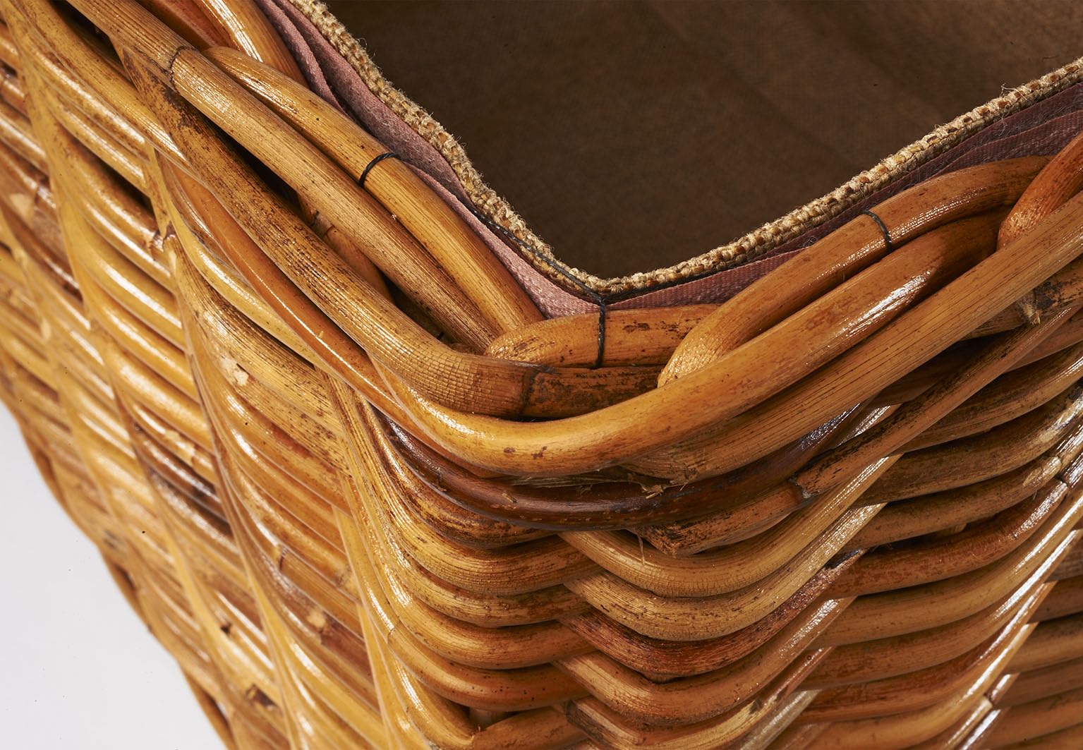 Kobolo Holztrage Holzkorb für Kaminholz Rattan Lacak mit abnehmbarem